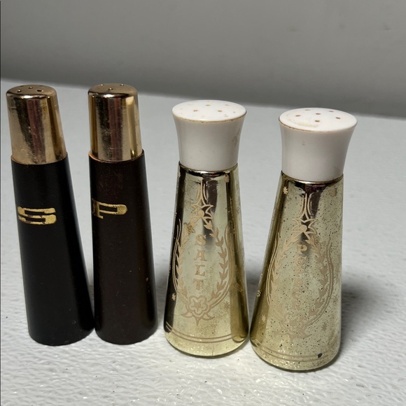 Other - Vintage Wood and Glass Salt and Pepper Shaker Sets Very Old